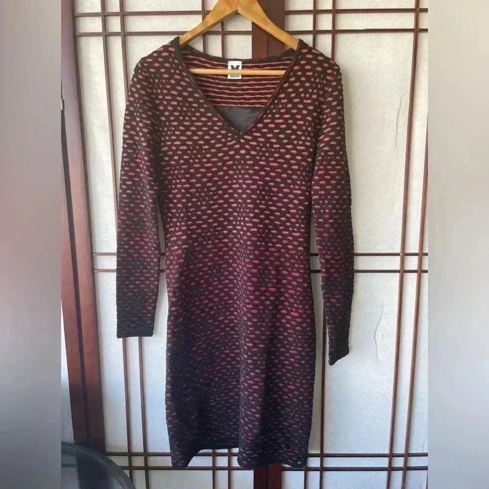Missoni textured dotted wool/viscose dress size 42 in excellent worn condition